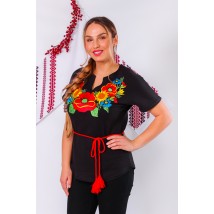 Women's embroidered jacket with a belt Nosy Svoe 50 Black (8029-015-22-v0)