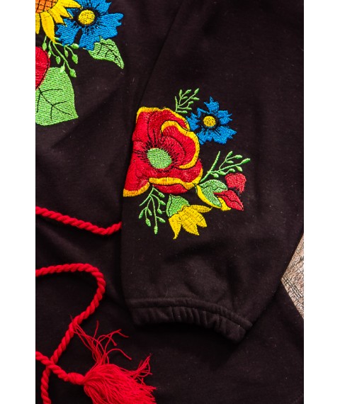 Women's long-sleeved embroidered shirt Nosy Svoe 46 Black (8030-015-22-v4)