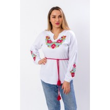 Women's long-sleeved embroidered shirt Nosy Svoe 48 White (8030-038-22-v7)