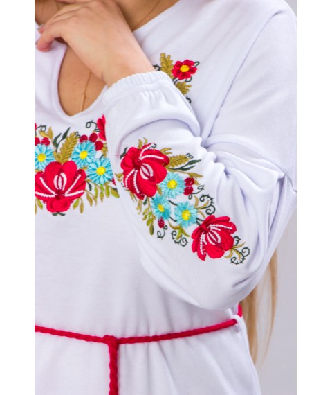 Women's long-sleeved embroidered shirt Nosy Svoe 44 White (8030-038-22-v10)