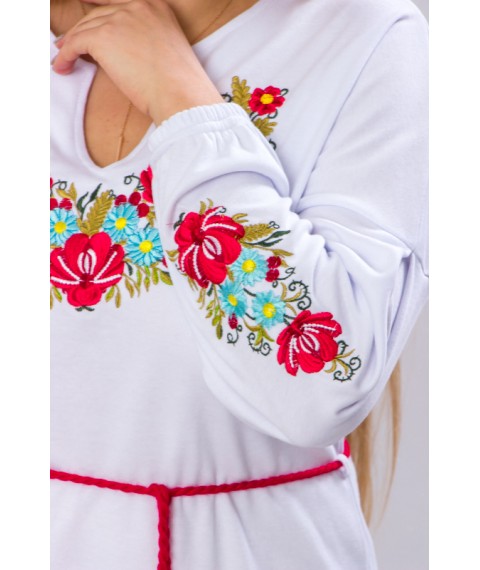 Women's long-sleeved embroidered shirt Nosy Svoe 54 White (8030-038-22-v1)