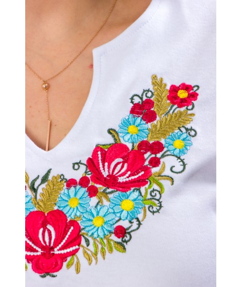 Women's long-sleeved embroidered shirt Nosy Svoe 54 White (8030-038-22-v1)