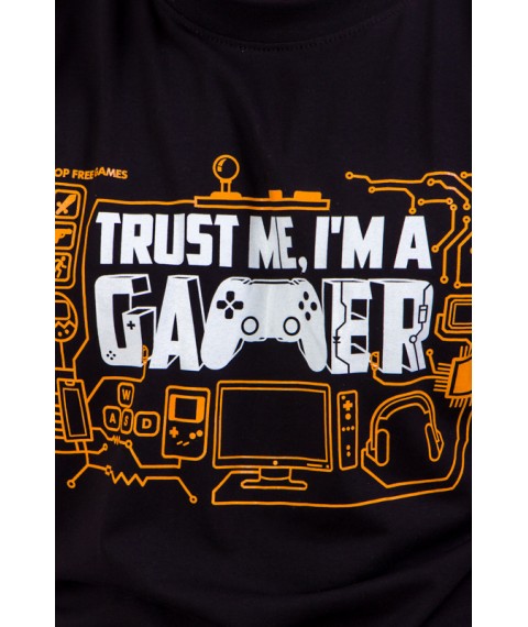 Men's T-shirt "Gamer" Wear Your Own 54 Black (8073G-v2)