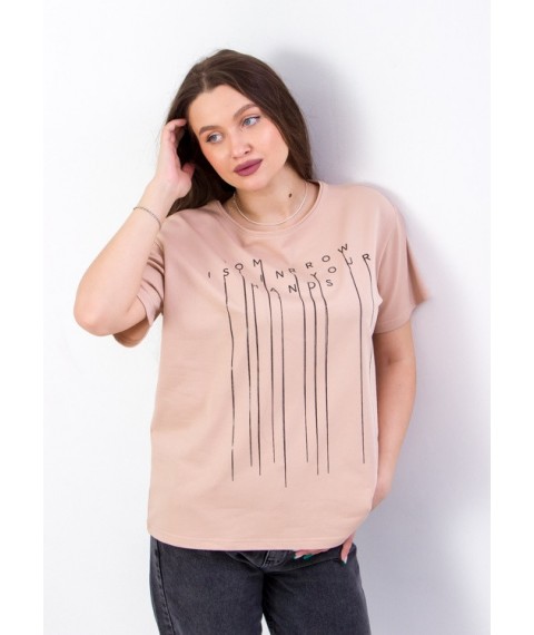 Women's T-shirt Wear Your Own 48 Beige (8127-057-33-v31)