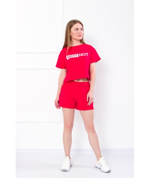 Women's set (T-shirt + shorts) Wear Your Own 46 Red (8195-057-33-v18)