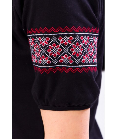 Women's short-sleeved embroidered shirt Nosy Svoe 48 Black (8604-015-22-v11)
