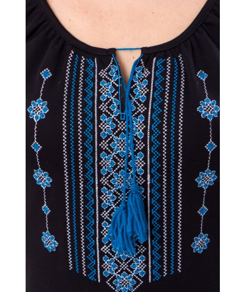 Women's short-sleeved embroidered shirt Nosy Svoe 48 Black (8604-015-22-v10)