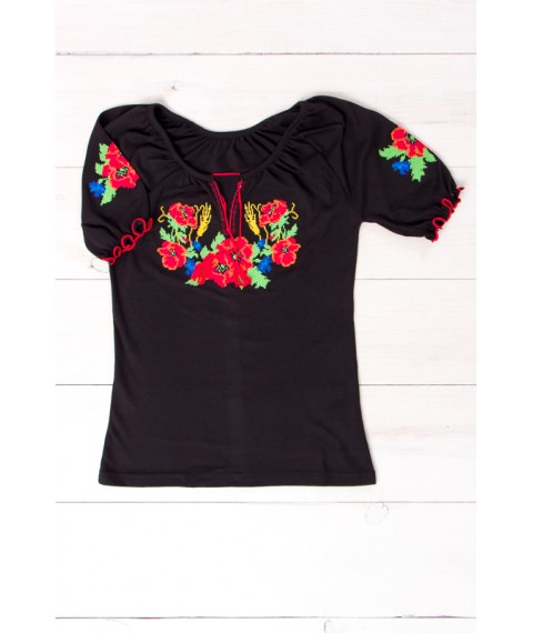 Women's short-sleeved embroidered shirt Nosy Svoe 50 Black (8604-015-22-v6)