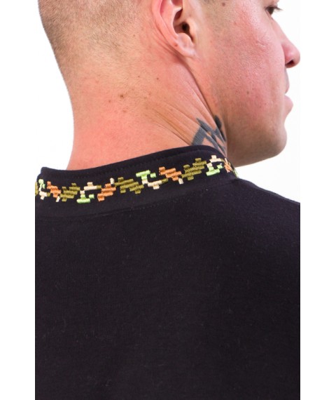 Men's long-sleeved embroidered shirt Nosy Svoe 52 Black (8605-015-22-v3)