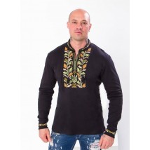 Men's long-sleeved embroidered shirt Nosy Svoe 46 Black (8605-015-22-v10)