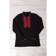 Men's long-sleeved embroidered shirt Nosy Svoe 52 Black (8605-015-22-v2)