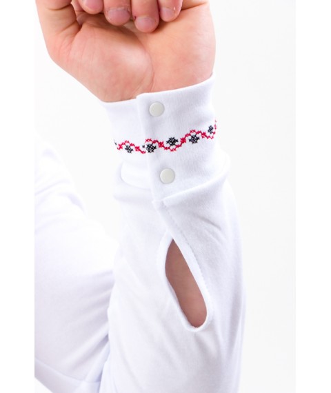 Men's long-sleeved embroidered shirt Nosy Svoe 48 White (8605-038-22-1-v2)