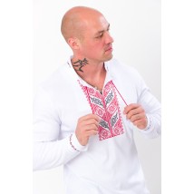 Men's long-sleeved embroidered shirt Nosy Svoe 50 White (8605-038-22-1-v3)