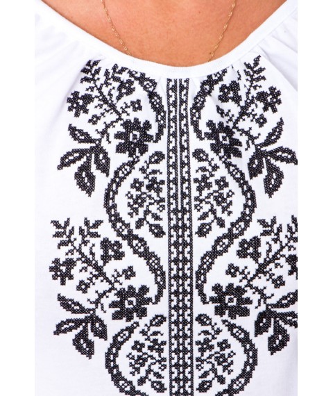 Women's long-sleeved embroidered shirt Nosy Svoe 52 White (8607-038-22-1-v4)