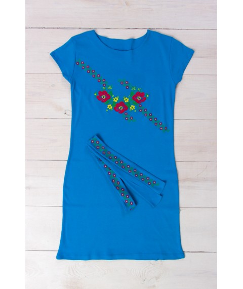 Women's Embroidered Dress Wear Your Own 46 Blue (8610-015-22-v9)