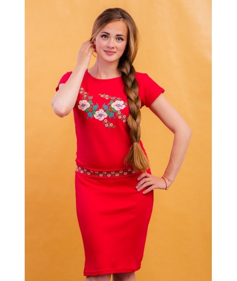 Women's embroidered dress (long) Nosy Svoe 48 Red (8618-015-22-v1)