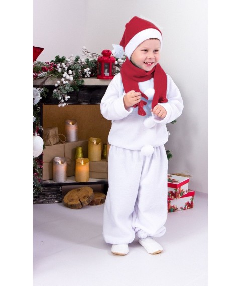 Новорічний костюм "Сніговик" Носи Своє 30 Білий (9504-v2)
