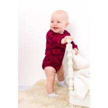 Nursery bodysuit for a girl Wear Your Own 20 Red (9511-063-5-v7)