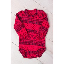 Nursery bodysuit for a girl Wear Your Own 20 Red (9511-063-5-v12)