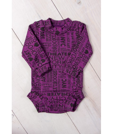 Nursery bodysuit for a girl Wear Your Own 20 Purple (9511-063-5-v17)