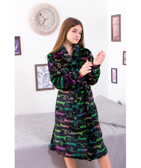 Dressing gown for a girl Wear Your Own 42 Black (9650-035-5-v36)