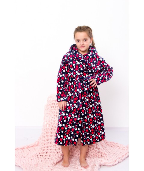 Dressing gown for girls Wear Your Own 42 Blue (9650-035-5-v33)