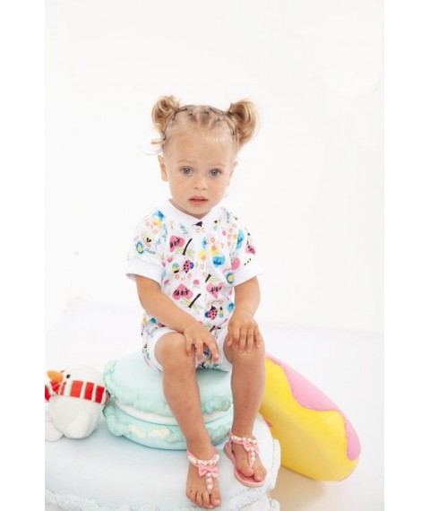 Nursery overalls for girls Nosy Svoe 80 White (9872-002-5-v2)