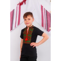Short-sleeved embroidered shirt for a boy Nosy Svoye 32 Black (9942-015-22-v1)