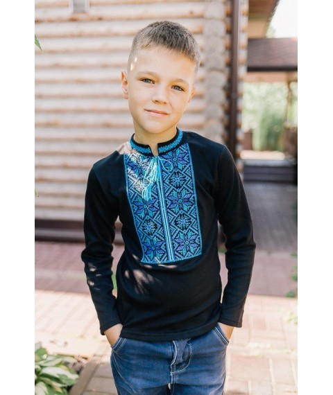 Boy's long-sleeved embroidered shirt Nosy Svoye 34 Black (9943-015-22V-v2)