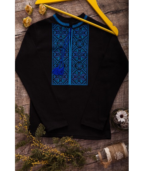 Embroidered long-sleeved shirt for a boy Nosy Svoe 30 Black (9943-015-22V-v7)