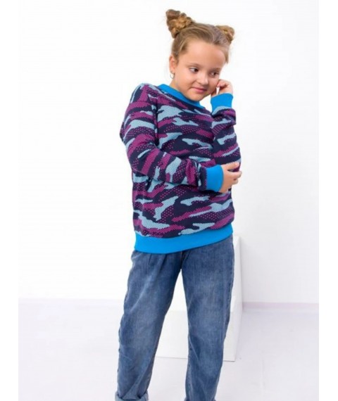 Sweatshirt for girls Wear Your Own 122 Blue (6234-055-v18)