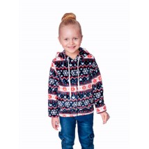 Jumper for girls (with zipper) Wear Your Own 110 Blue (6071-035-5-v45)
