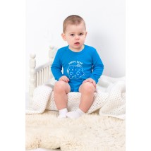 Nursery bodysuit for a boy (with long sleeves) Nosy Svoe 80 Turquoise (5010-008-33-4-v8)