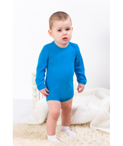 Baby bodysuit for a boy (with long sleeves) Wear Your Own 68 Blue (5010-008-4-v5)