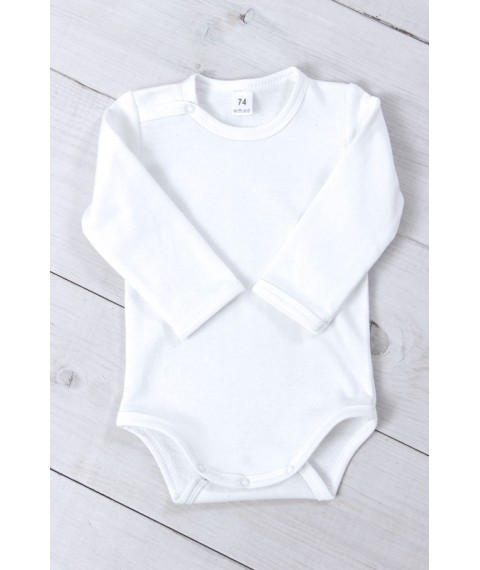 Nursery bodysuit for girls (with long sleeves) Nosy Svoe 68 White (5010-015-5-v6)