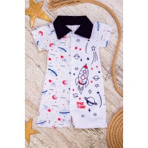 Nursery overalls for a boy Nosy Svoe 62 White (5019-002-33-v2)