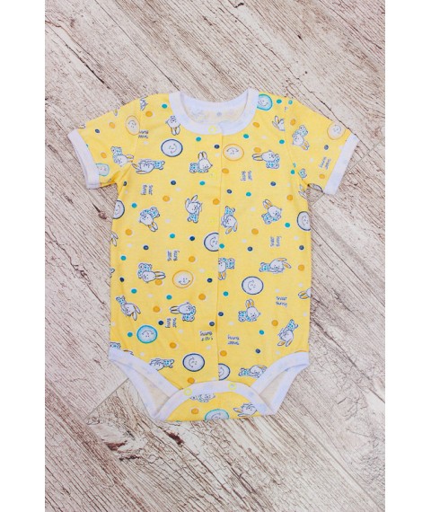 Nursery bodysuit for girls with short sleeves Nosy Svoe 74 Yellow (5048-002-5-v11)