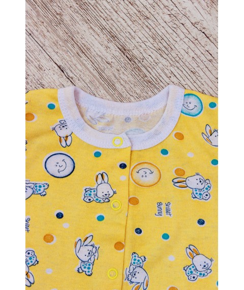 Nursery bodysuit for girls with short sleeves Nosy Svoe 74 Yellow (5048-002-5-v11)