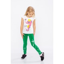 Leggings for girls Wear Your Own 122 Green (6000-079-33-v1)