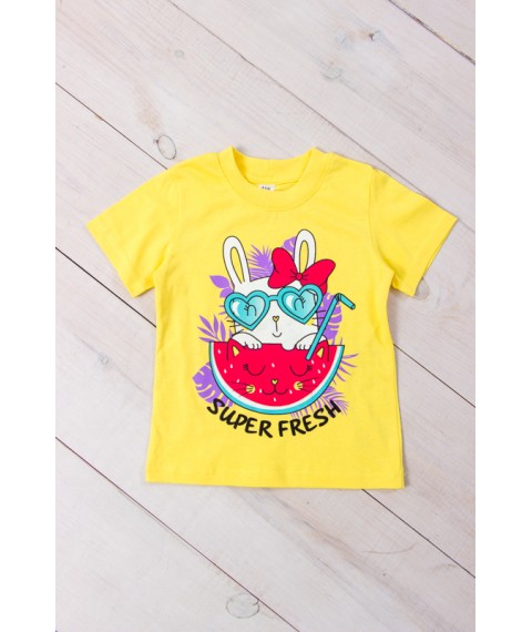T-shirt for girls Wear Your Own 116 Yellow (6021-001-33-1-5-v31)
