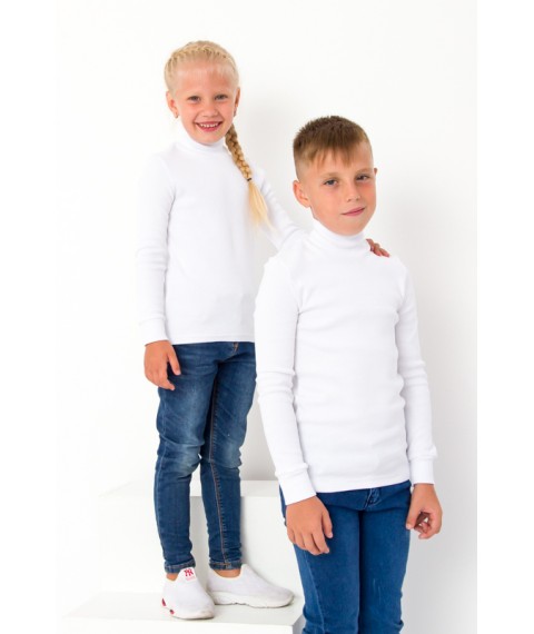 Children's turtleneck Wear Your Own 140 White (6068V-v4)