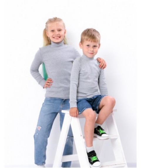 Children's turtleneck "School" Wear Your Own 146 Gray (6068-1V-v3)