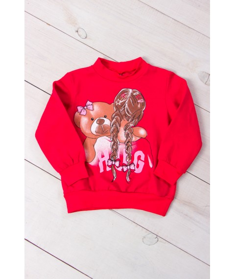 Jumper for girls Wear Your Own 110 Red (6069-023-33-5-v51)