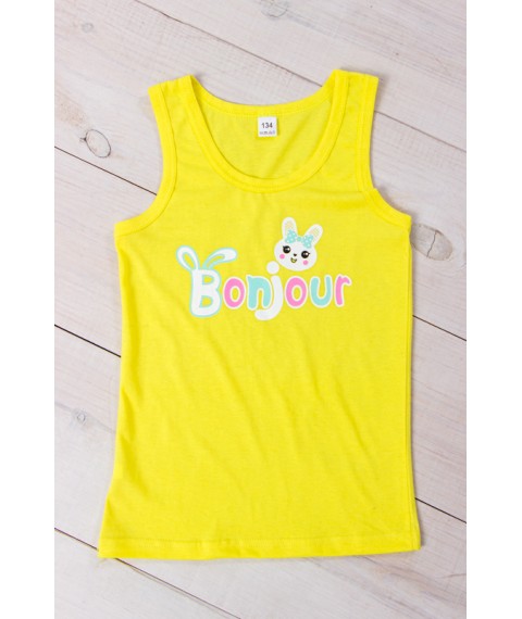 T-shirt for girls Wear Your Own 134 Yellow (6072-001-33-5-v17)