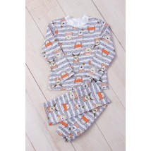 Boys' pajamas (warm) Wear Your Own 110 Gray (6076-024-4-v41)