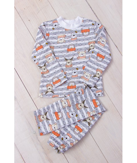 Boys' pajamas (warm) Wear Your Own 110 Gray (6076-024-4-v41)