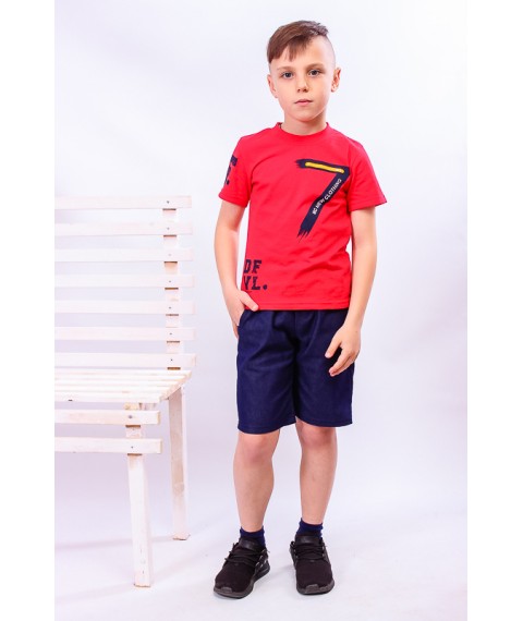Set for a boy (T-shirt + shorts) Wear Your Own 92 Red (6105-075-33-v6)