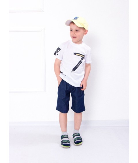 Set for a boy (T-shirt + shorts) Wear Your Own 104 White (6105-075-33-v2)