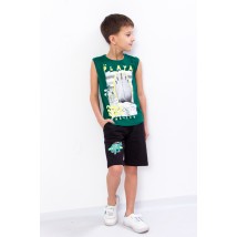 Комплект для хлопчика (афганка+шорти) Носи Своє 140 Зелений (6185-057-33-v9)