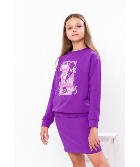 Set for a girl (jumper + skirt) Wear Your Own 164 Purple (6253-057-33-v2)